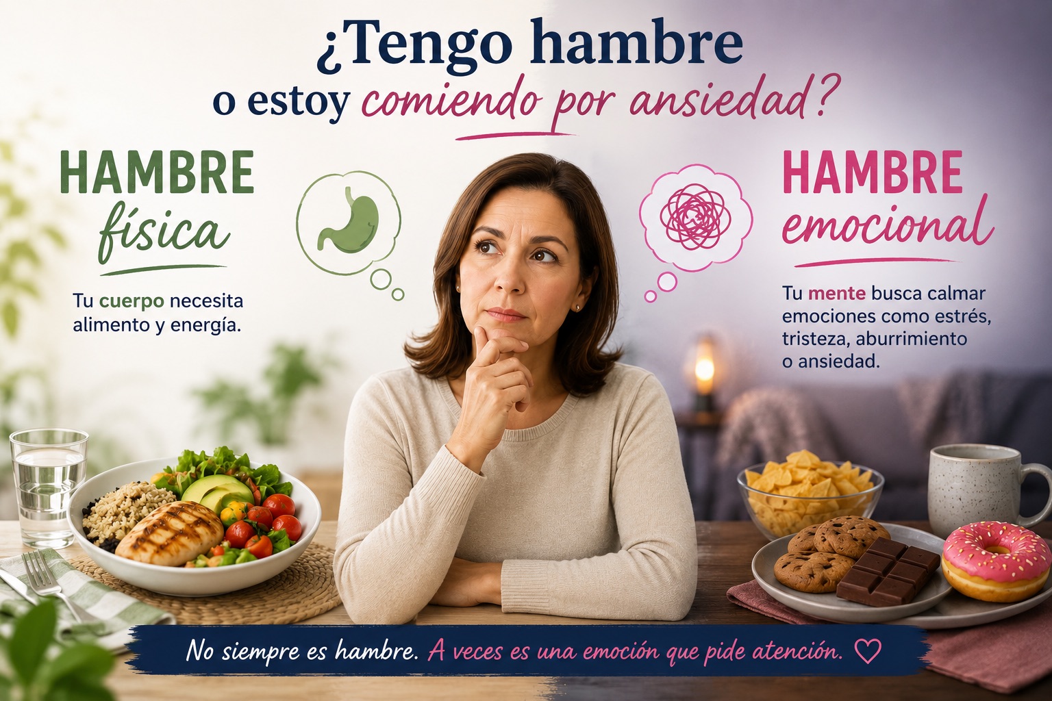 ¿Tengo hambre o estoy comiendo por ansiedad?