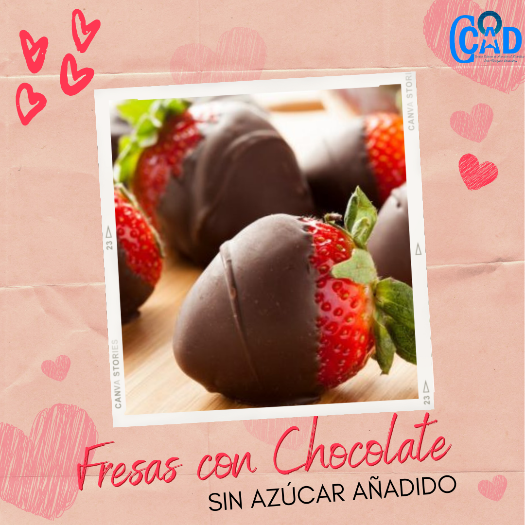 Fresas con Chocolate Sin Azúcar Añadido